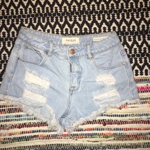 PacSun high rise festival shorts.